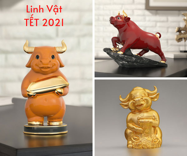 linh vật trâu tết 2021