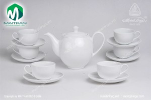 Bộ trà 0.65L Camellia trắng