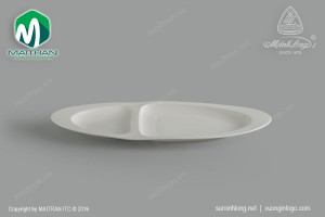 Dĩa oval hai ngăn Gourmet ly's Horeca 40cm