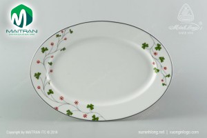 Dĩa oval 32 cm Jasmine Hoa May Mắn