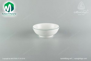 Tô thấp 15 cm chỉ xanh lá